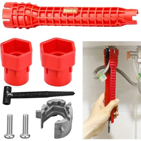 Serbien – Extra Langer Verstellbarer Schraubenschlüssel Für Überwurfmuttern – Ergonomisches Design – Langlebige Materialien – Für Schwer Zugängliche Rohrleitungen