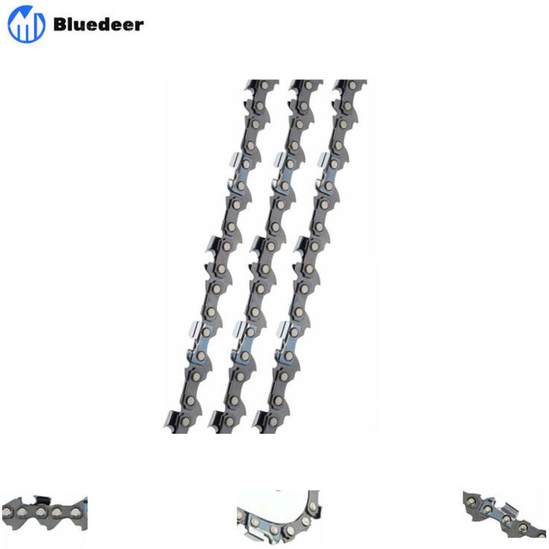 Satz Mit 3 Kettensägenketten 3/8"lp, 52 Glieder, 1,1 Mm, 35 Cm – Rückschlagarm Und Vibrationsarm – Kompatibel Mit Bosch Ake 35, Einhell, Husqvarna, Makita – Ake 35 S Ake