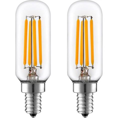 2er-pack E14 T25 Led-röhrenlampe Für Dunstabzugshauben, 4 W = 40 W, Warmweiß 2700 K, Für Kühlschrank/gefrierschrank/mikrowelle/kühlschrank