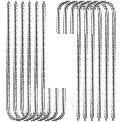 Roleader – Xl-erdanker – 10er-pack Verzinkte 30-cm-heringe – Elektrogalvanisierter Stahl Für Harten Und Steinigen Untergrund – Zeltbefestigung