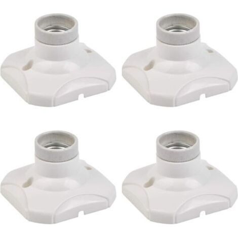 Stück E27 Led-lampenfassung E27 Lampenhalter Wandfassung E27 Sockel Für Flure, Treppenhäuser, Schlafzimmer, Küchen (250v, Weiß)