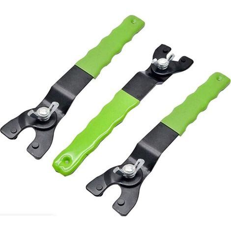 Winkelschleifer-schlüsselset, 3-teilig. Enthält Eine Ersatzscheibe, Einen Verstellbaren Stiftschlüssel Für Winkelschleifer Und Einen Verstellbaren Schraubenschlüssel (8–50 Mm).
