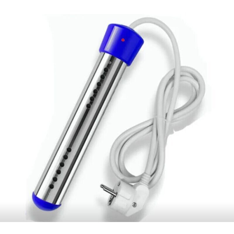 2000-w-elektro-tauchheizkörper – Edelstahl – Für Badewannen Und Schwimmbäder – Abmessungen 26 X 5 Cm – Blau
