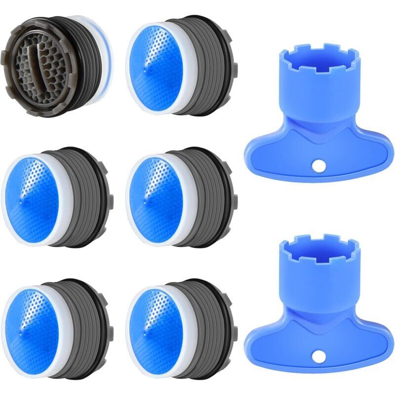 Wasserhahn-luftsprudler Und Durchflussbegrenzer – 6er-pack – Spart 30–40 % Wasser – Einfache Montage Mit Beiliegendem Werkzeug – Geeignet Für Küche Und Bad