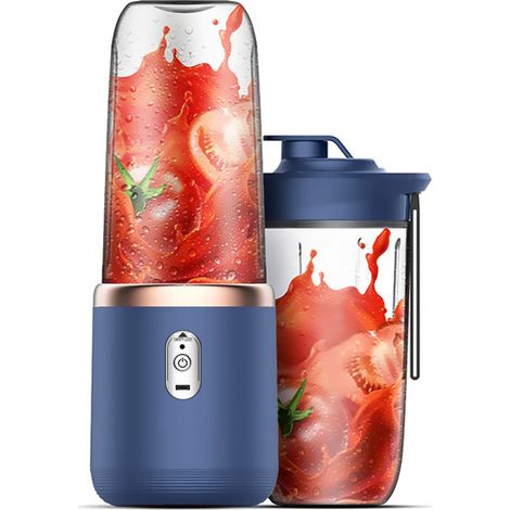 Tragbarer Standmixer, 400 Ml – Tragbarer Elektrischer Standmixer Mit 6 Klingen, Ideal Für Smoothies, Shakes, Obst, Gemüse Und Eiswürfel Leicht Zu Reinigen Und Zu Bedienen.