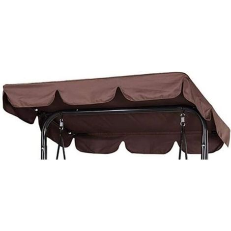 Wasserdichtes 210d-ersatzdach Für Gartenschaukeln, Sonnenschutz Für Gartenschaukeln, Uv-beständig (kaffee, 195 X 125 X 15 Cm) – Dreisitzer