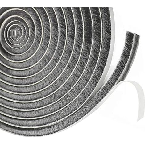Bürstendichtung Für Schiebetüren, 9 Mm (b) X 23 Mm (t) X 6 M (l). Fensterdichtung Für Schallschutztüren Und Isolierte Rollläden.