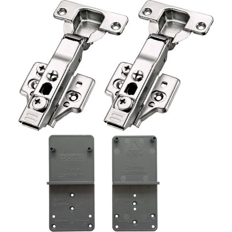 95°-clip-on-scharniere Mit 3-wege-vollaufdeckung, 35 Mm, Soft-close-funktion Und Hydraulischem Dämpfer, Selbstschließend, Für Küchenschränke, 2er-pack