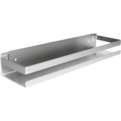Duschkorb – Duschablage – Shampoo-halter – Kein Bohren Erforderlich – Rechteckiger Duschkorb (silber, 40 Cm)