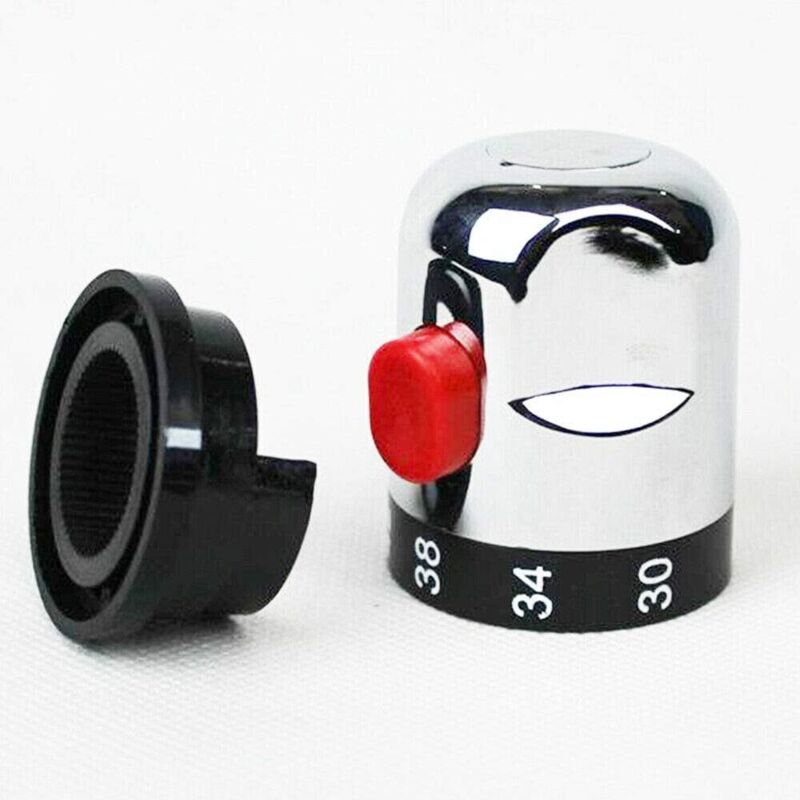 Thermostatgriff Für Badewanne/dusche, 1-teilig, Thermostatische Wasserregelung 30 °c–42 °c, Thermostatgriffknopf Für 24 Zähne / 9,5 Mm
