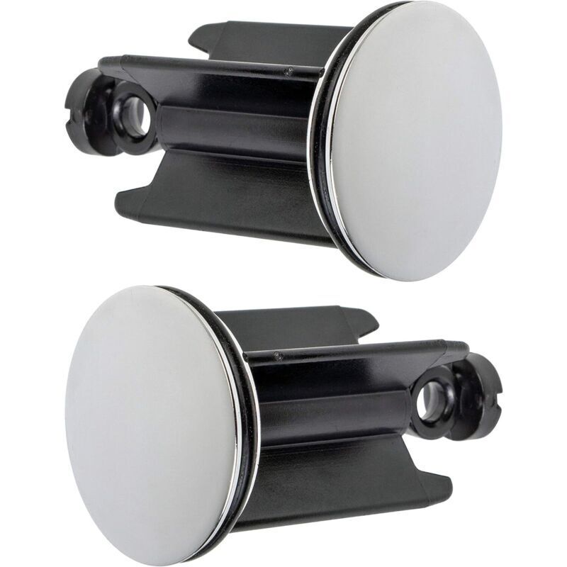 Universeller Waschbeckenstöpsel Ø 40 Mm – 2er-pack – Verchromtes Messing Mit Gummidichtung – Höhenverstellbar Von 6,5 Bis 8,5 Cm