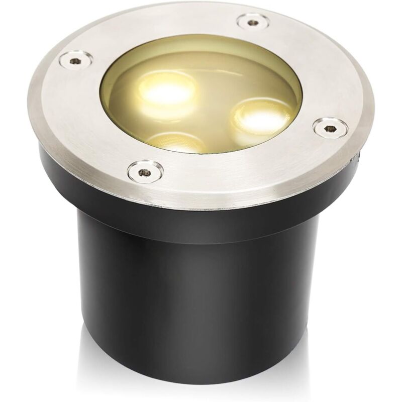 Runde, Eingelassene Led-bodeneinbaustrahler, Wasserdicht (ip67), Warmweißes Licht Für Garten- Und Wegbeleuchtung