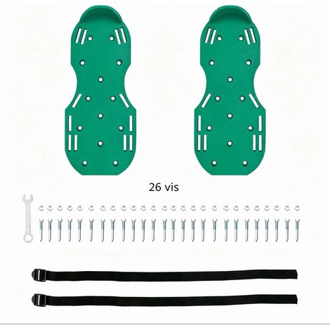 Rasenlüfterschuhe – 2 Rasenlüfterschuhe Mit Klettverschluss. Rasenlüfter-werkzeuge, Robuste Rasenlüfter-sandalen Mit Spikes, Rasenlüfter Für Den Garten.