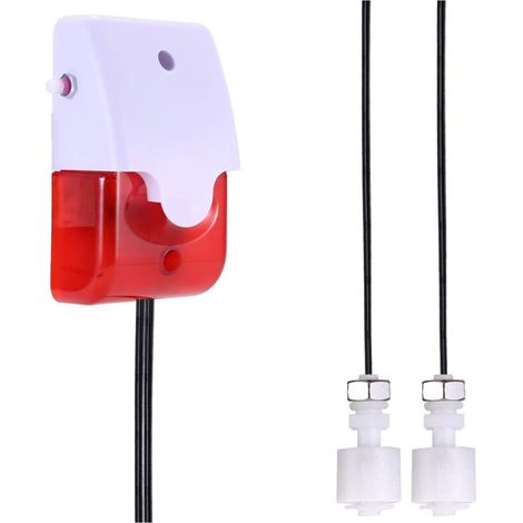 Roleader – 12-v-wasserstandsmelder – Rotes Blitzlichtalarm – Sensor Mit 2 Schwimmsonden – 5 M Sondenkabel – Überlauf- Und Niedrigwassererkennung