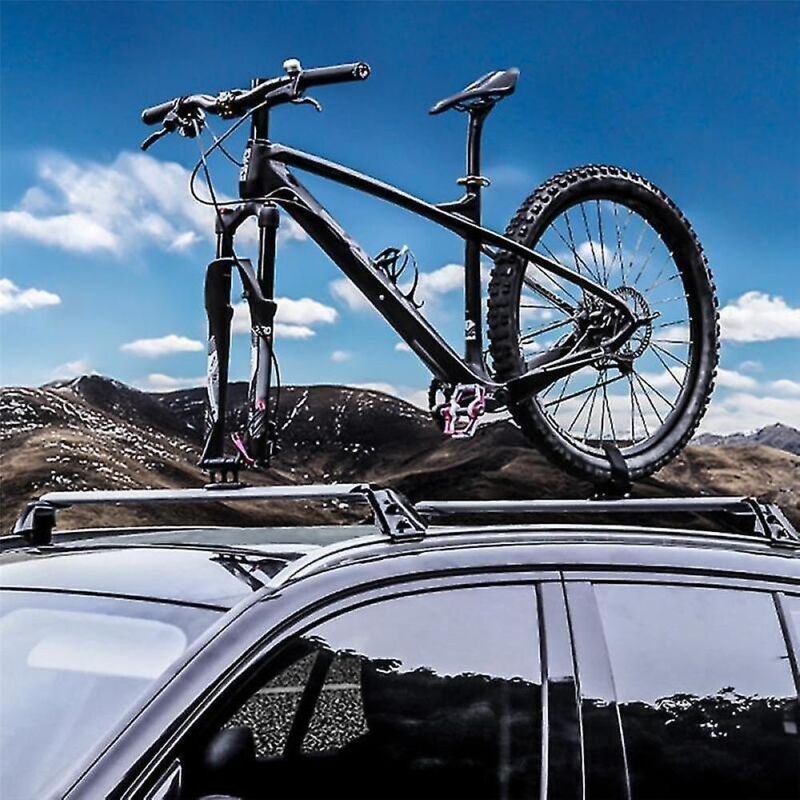 Rennrad-transportständer – Schnellverschluss – Maximale Traglast 30 Kg – Kompatibel Mit Mountainbikes Und Snowbikes – Schwarzes Aluminium