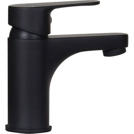 Serbien – Mattschwarze Handwaschtischarmatur – Kupfer-zink-legierung – Elegantes Design Für Moderne Badezimmer – Warm- Und Kaltwasser