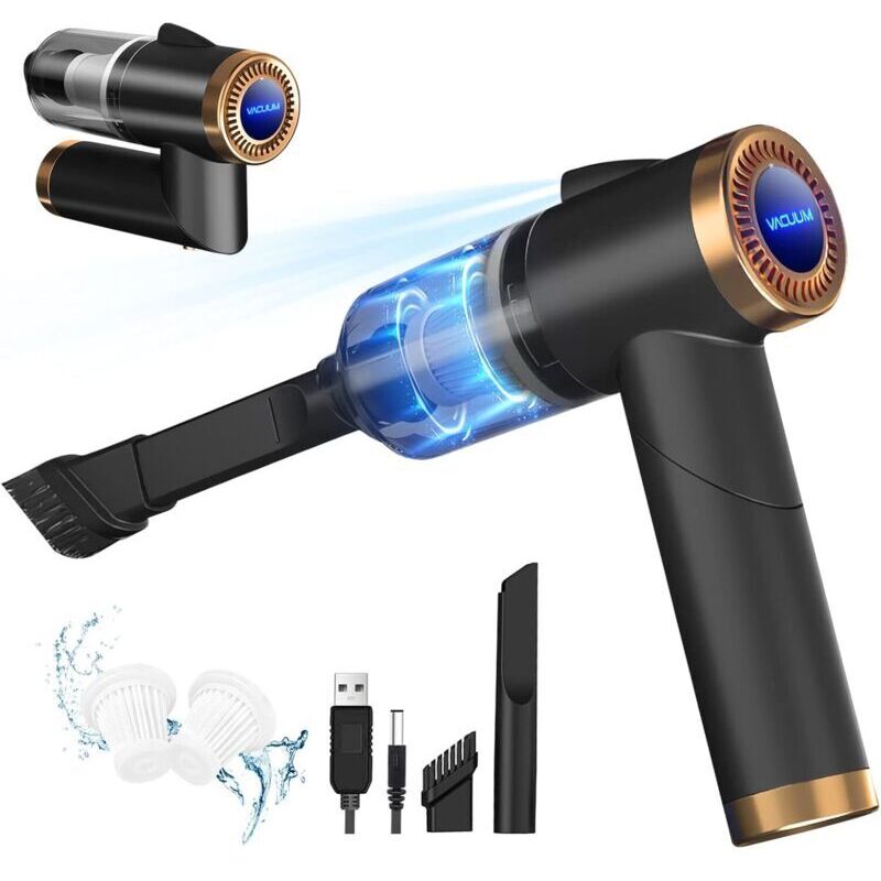 Kabelloser Handstaubsauger, 9000 Pa, 120 W – 4000-mah-akku – Für Nass- Und Trockenreinigung – Waschbarer Hepa-filter – Leichtgewicht 365 G