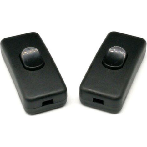3er-pack Ersatz-lampenschalter Mit Zwischenkabel, 250 V/2 A, Für Steh- Und Tischlampen. 2-adriger Zwischenschalter (schwarz).