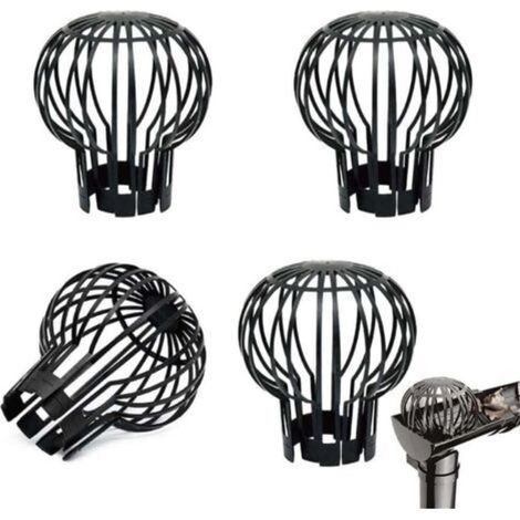 Laubdichte Dachrinnenfilter, Kunststoff-dachrinnenabdeckungen, Dachrinnenfilter Für Traufen Und Abflüsse, Schwarz, 4 Stück