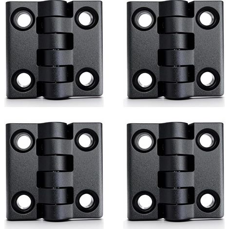 Schwarze 50x50 Mm Kunststoffscharniere, Nicht Abnehmbare Polyamidscharniere, Robust Und Langlebig Für Garten, Tischlerei, Türen, Möbel, Truhen, Heimwerkerprojekte