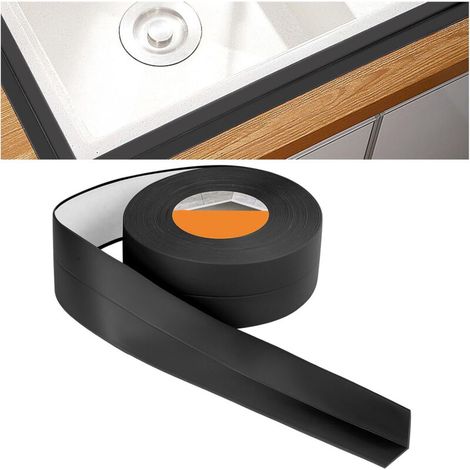 Baddichtung, 3,2 M X 3,8 Cm Selbstklebender Dichtungsstreifen, Pvc-dichtungsband Für Badewanne, Badezimmer, Küche, Gegen Schimmel, Zum Abdichten (schwarz)