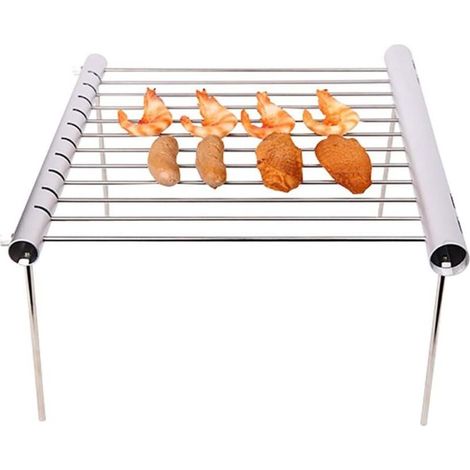 Grillgeräte, Edelstahlgrill, Tragbarer Campinggrill, Kompakter Faltgrill Für Camping, Wandern Und Picknicks – Fei Yu