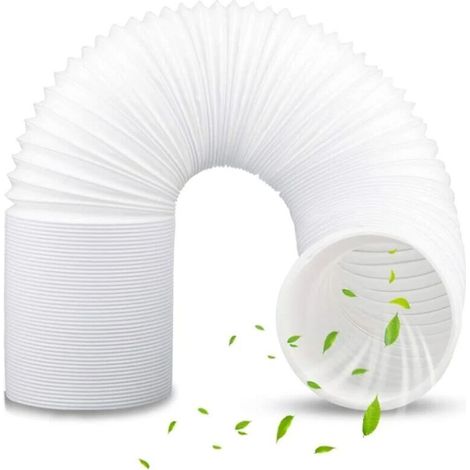 Flexibler 150-mm-abluftschlauch Für Mobile Klimaanlagen – Strapazierfähiges Pp-material – 1,5 M Ausziehbar – Hitzebeständig Und Korrosionsbeständig – 150 Mm X 1