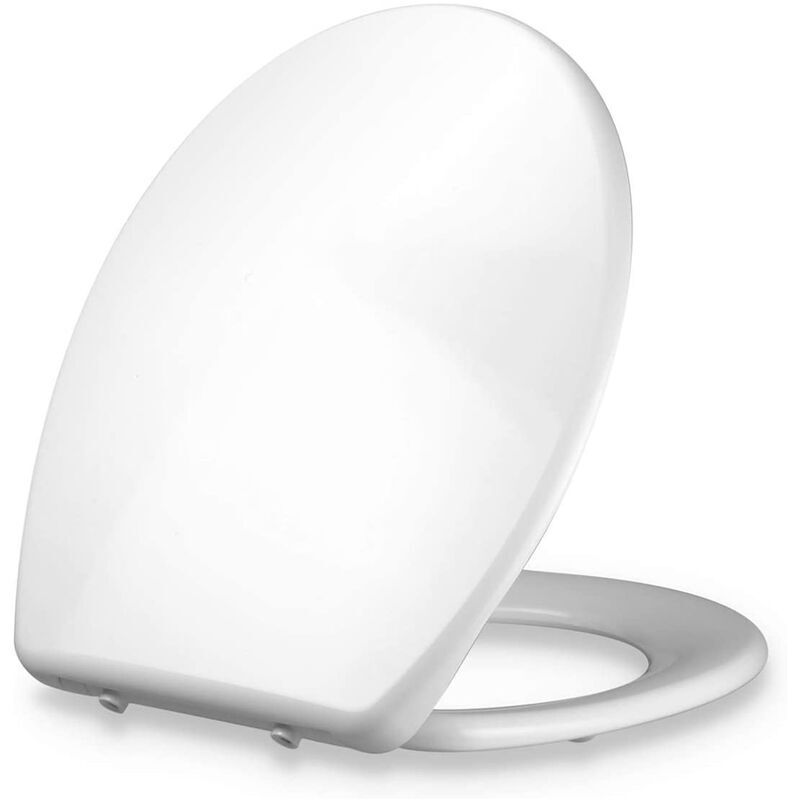 Wc-sitz Mit Absenkautomatik 44 Cm X 37 Cm – Antibakterielle Harnstoff-formaldehyd-beschichtung – Belastbarkeit Bis Zu 150 Kg – Einfache Montage Mit Spreizdübeln