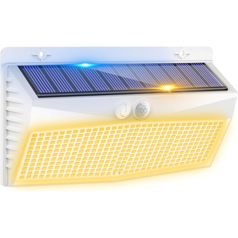 Solar-außenleuchte Mit 368 Leds Und Bewegungsmelder, 1 Stück, 3 Modi, Wasserdichte Solar-wandleuchte Für Garten, Garage, Hof, Warmweiß