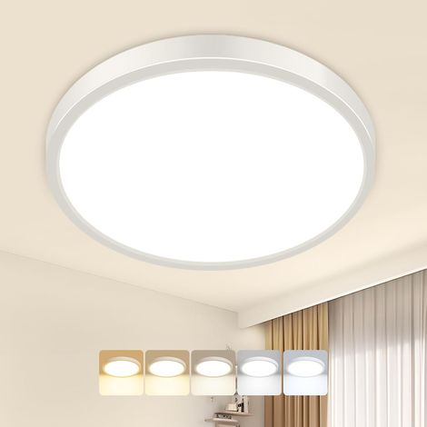 Led-deckenleuchte, 15 W, 1500 Lm, Badezimmer-deckenleuchte, 5 Farben (3000 K, 3500 K, 4000 K, 5000 K, 6500 K), Schutzart Ip54, Wasserdicht, Runde Deckenleuchte Für Küche, Schlafzimmer, Flur, Garage, B