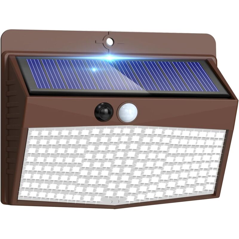 Solarbetriebene Led-außenleuchte Mit Bewegungsmelder, 1 Stück, 3 Leuchtmodi/wasserdichter Solarstrahler, Außenbeleuchtung Für Garten, Wand, Garage, Kaltweiß