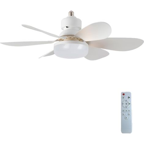 Moderner Deckenventilator Mit Licht Und Fernbedienung, 30 W, 6 Flügel, Einstellbarer Luftstrom, 3 Farbtemperatureinstellungen, Geeignet Für Kinderzimmer, Kleine Dachböden Und Kleine Räume