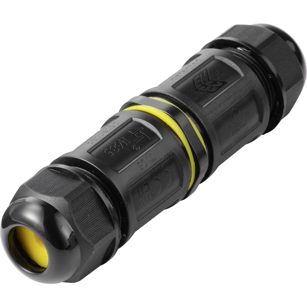 Tru Components Kabelverbinder Ip68 Wasserdicht, Push-in 3polig, 0,5 - 4,0 Mm² Tc-14745252 Schwarz T