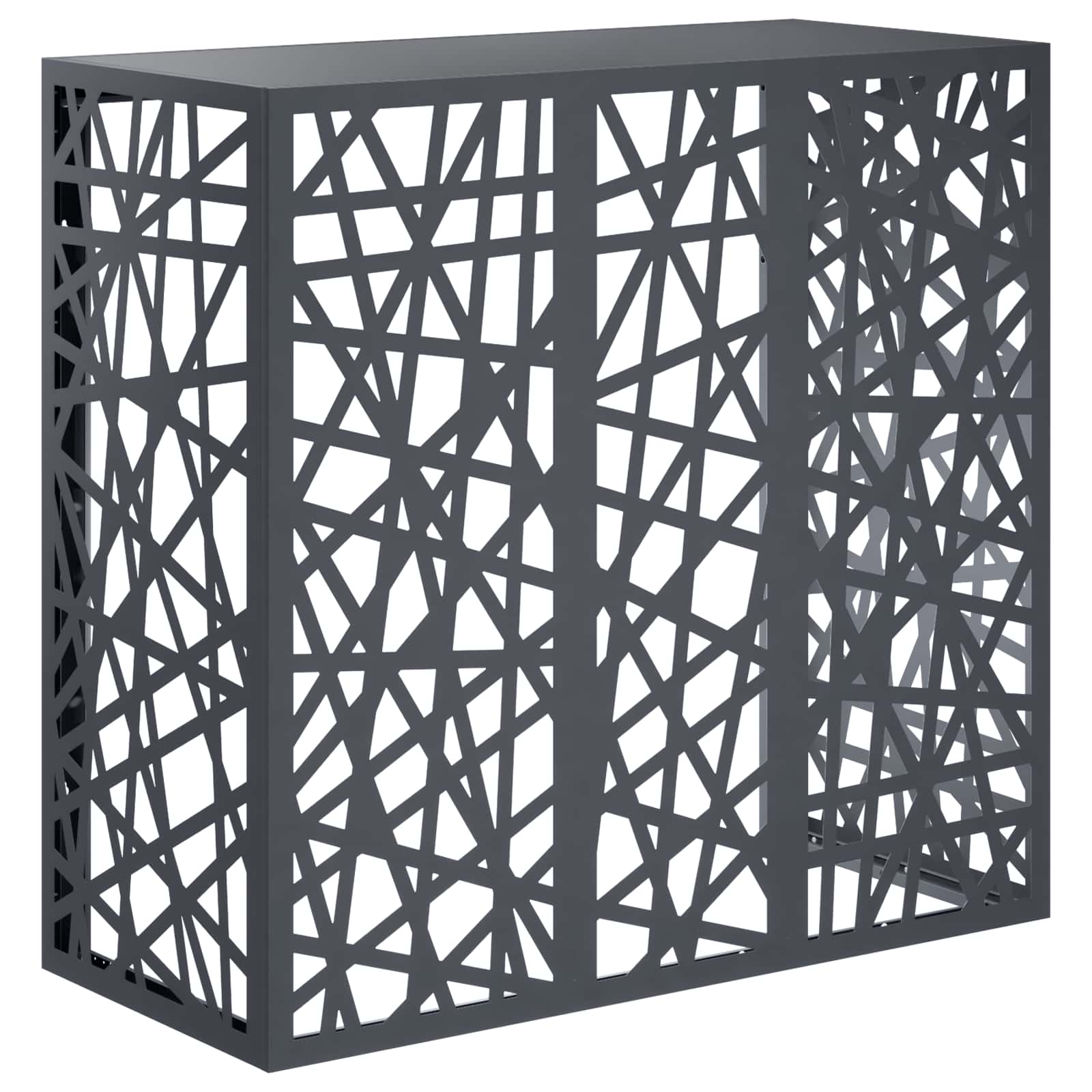 Klimaanlagenabdeckung Anthrazit 110 X 50 X 105 Cm Stahl Vidaxl