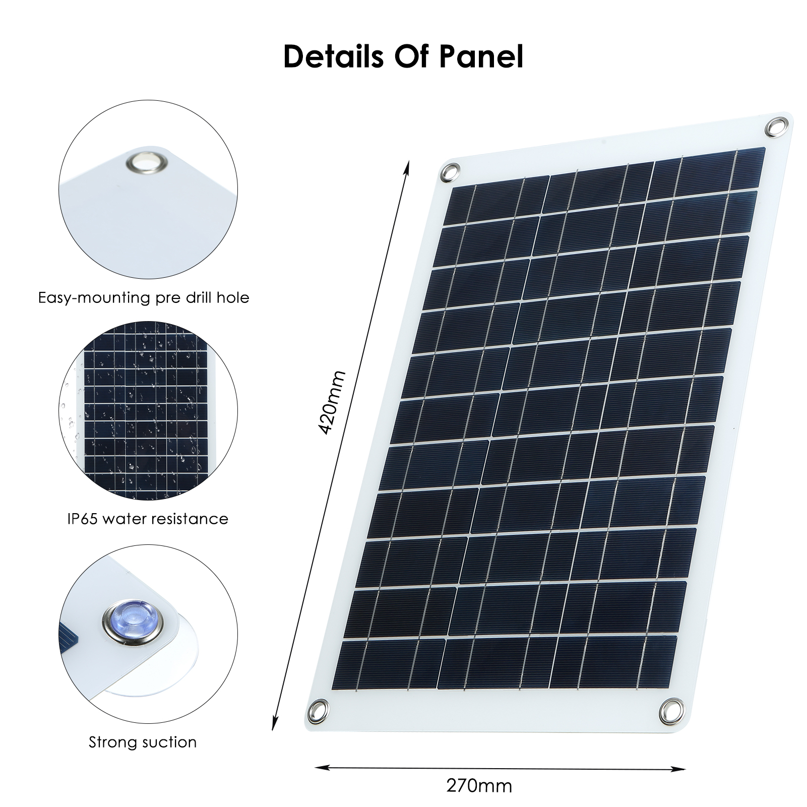 Set Aus 2 Flexiblen 60w Dc 5v/18v Solarmodulen, Ip65 Wasserdicht, Mit Dc Krokodilklemme Und 1 Tragbarem Autoladegerät Für Den Innen- Und Außenbereich (zuhause, Auto, Boot).
