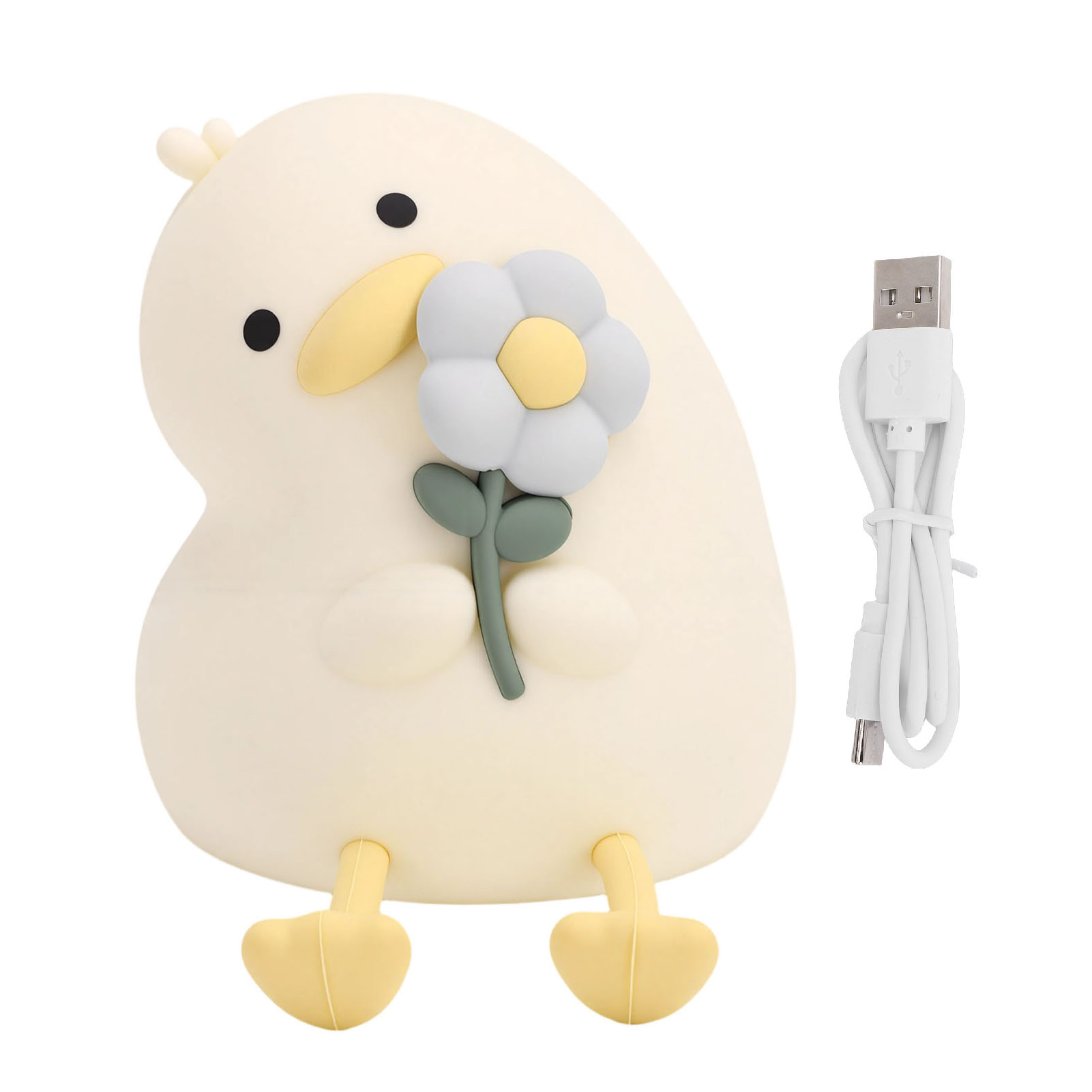 Niedliches Enten-nachtlicht Für Kinder, Dimmbare Silikon-led-nachttischlampe, Usb-aufladbar, Für Schlafzimmer Oder Wohnzimmer.