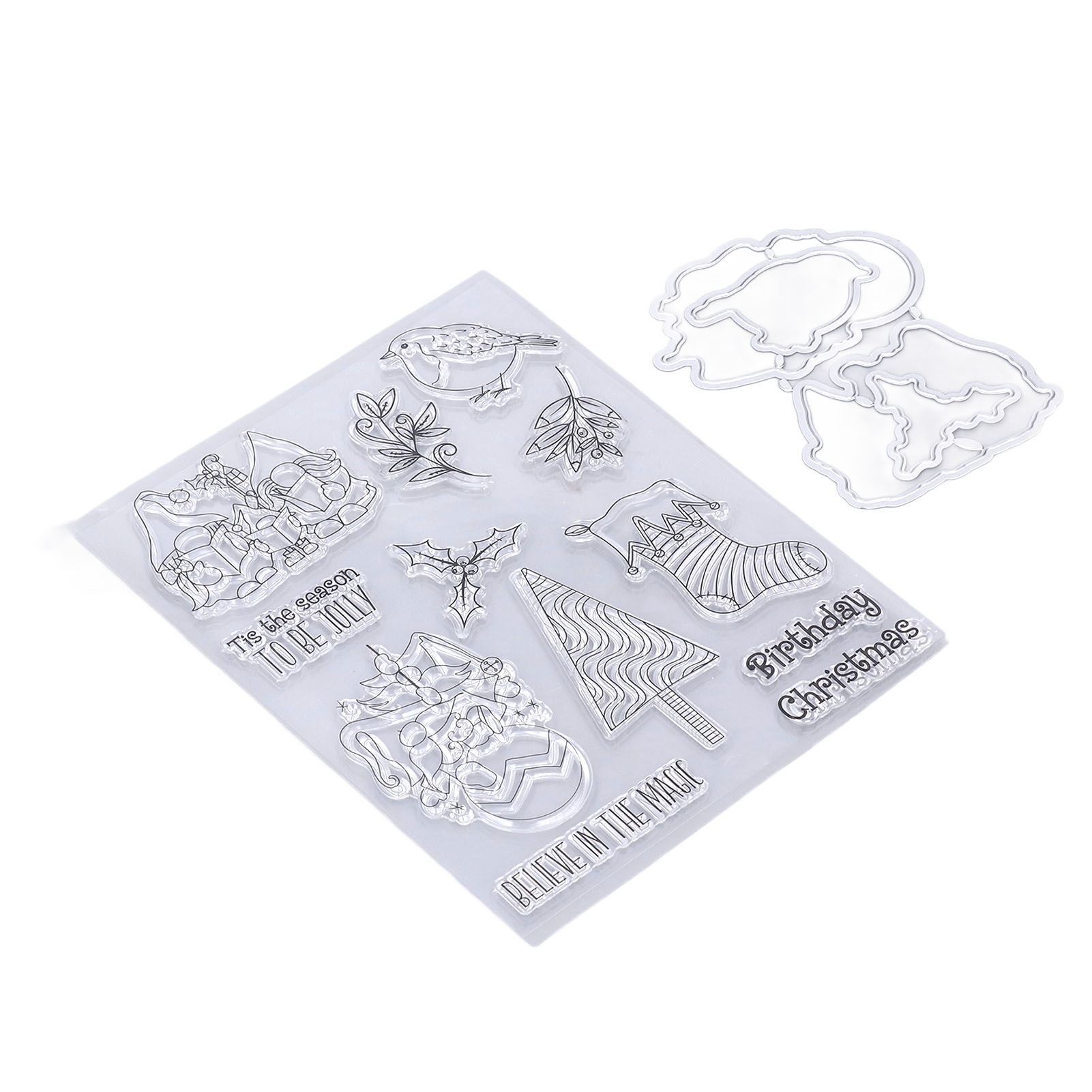 Weihnachtsstempel Aus Transparentem Material – Unbedenkliches Material – Einfach Zu Verwenden Und Wiederverwendbar – Ideal Für Fotokarten Und Umschläge
