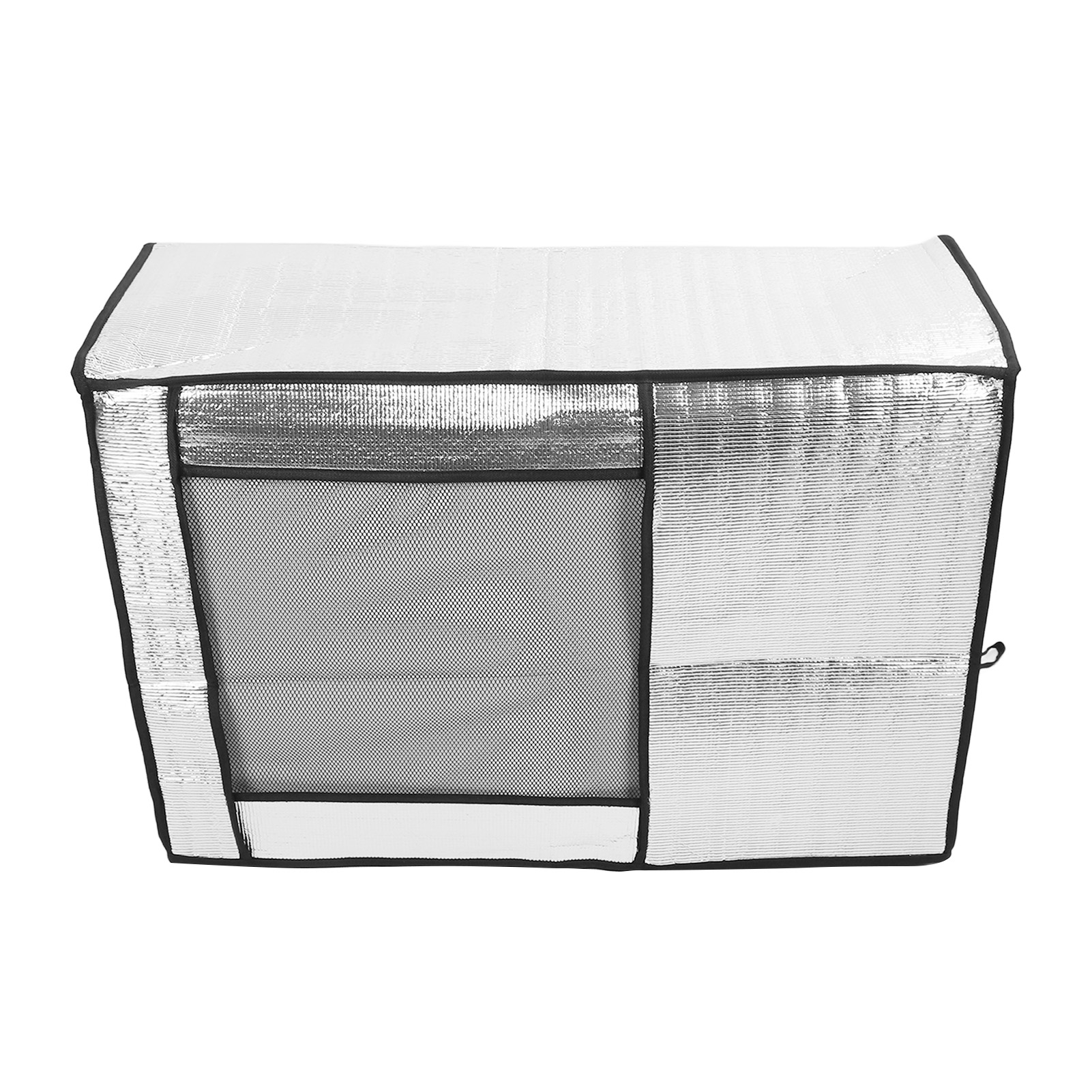 Klimaanlagenabdeckung Aus Silberfarbenem Aluminium, Staubdicht, Regendicht Und Sonnenschutz, 75 X 26 X 57 Cm / 29,5 X 10,2 X 22,4 Zoll