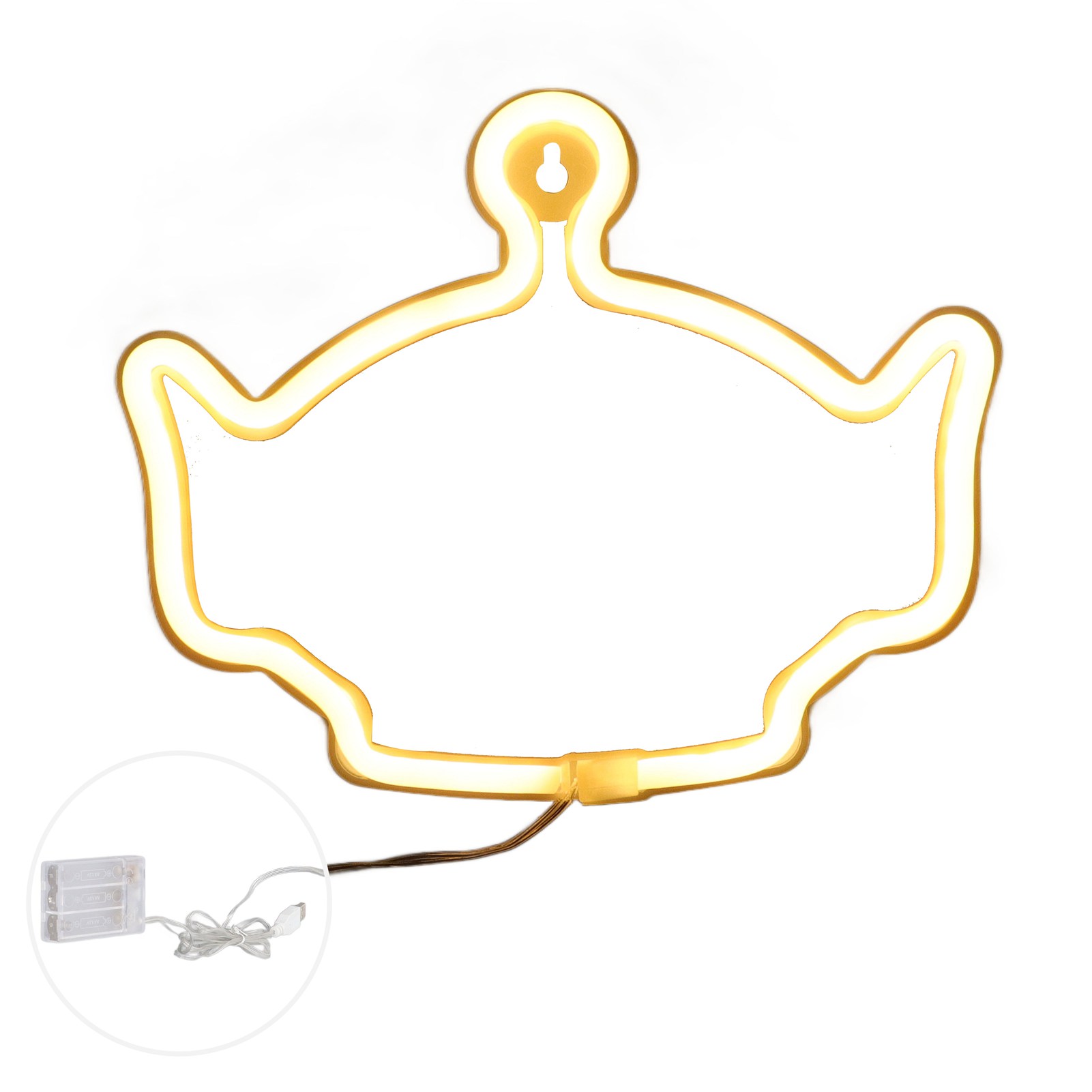 Neon-led-nachtlicht Aus Abs Und Pvc, Warmweißes Licht, 200 Lm, Wasserdicht, Batteriebetrieben Und Per Usb Aufladbar, Für Das Schlafzimmer