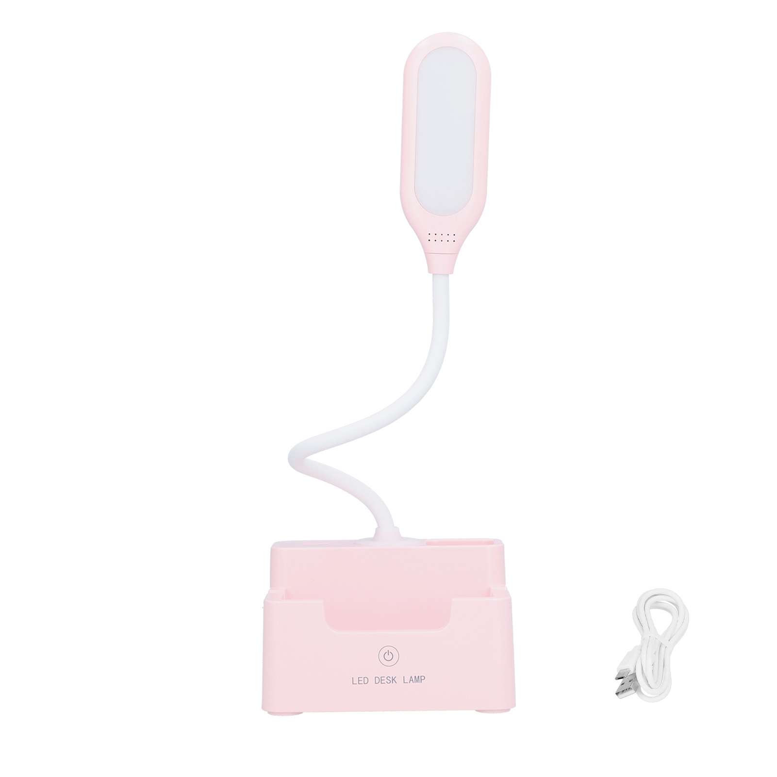 Schreibtischlampe Mit Augenschutz, Leselampe Fürs Studentenzimmer, Multifunktionaler Stifthalter Mit Touchfunktion, Weißes Licht, Warmes Licht, Rosa