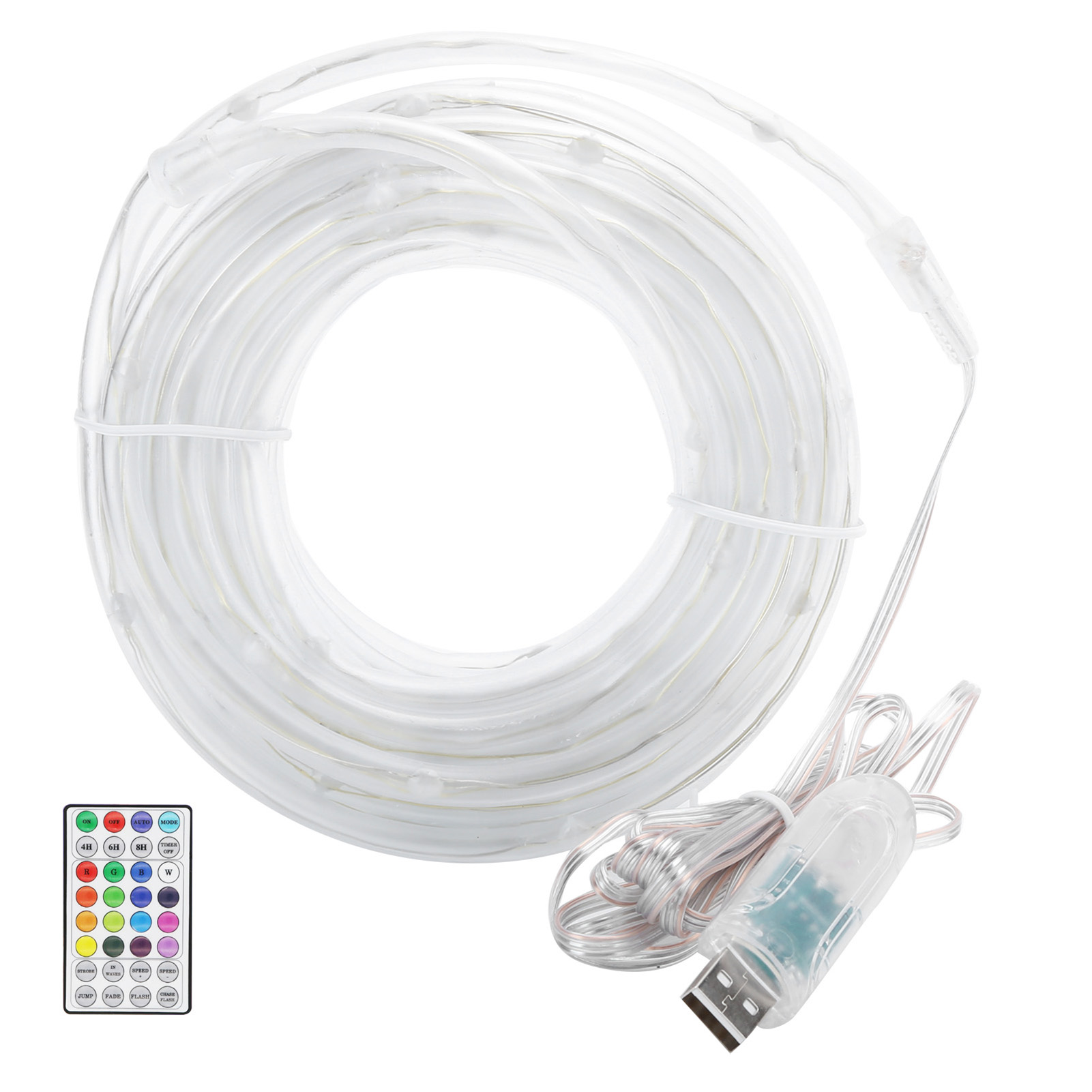 10 M Lange Rgb-led-lichterkette, Wasserdicht, Mit Usb-fernbedienung Und Verschiedenen Farben, Für Die Außendekoration.