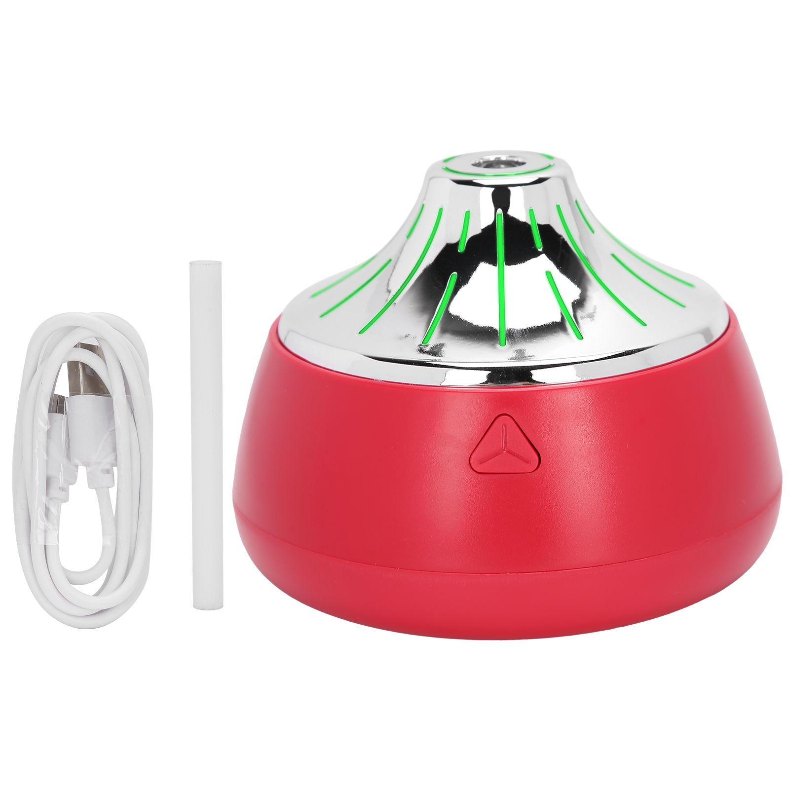 200-ml-usb-luftbefeuchter, Aromatherapie-diffusor, Schreibtischlampe, Mini-ventilator Mit Sprühnebel (rot Und Silber)