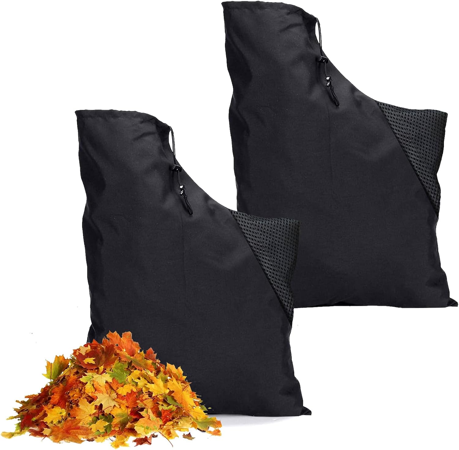 2-teiliger Atmungsaktiver Laubsauger-/bläsersack Mit Netz Universeller Laubsauger, Großer, Verstellbarer Laubfangsack, Für Garten, Park, Freiflächen, Rasen