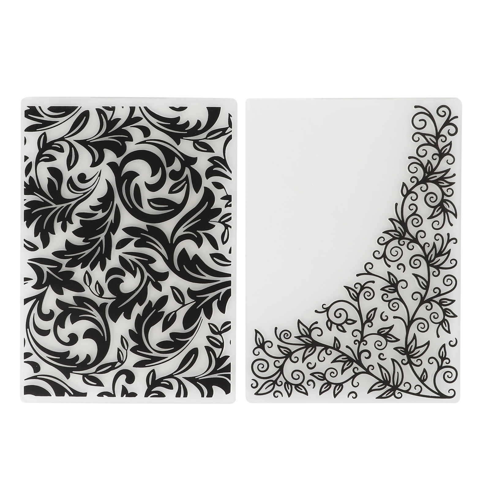 Set Mit 2 Prägebeuteln Aus Kunststoff, Blumen- Und Blättermuster, Strapazierfähiger Kunststoff, Einfach Zu Verwenden, Breites Anwendungsspektrum.
