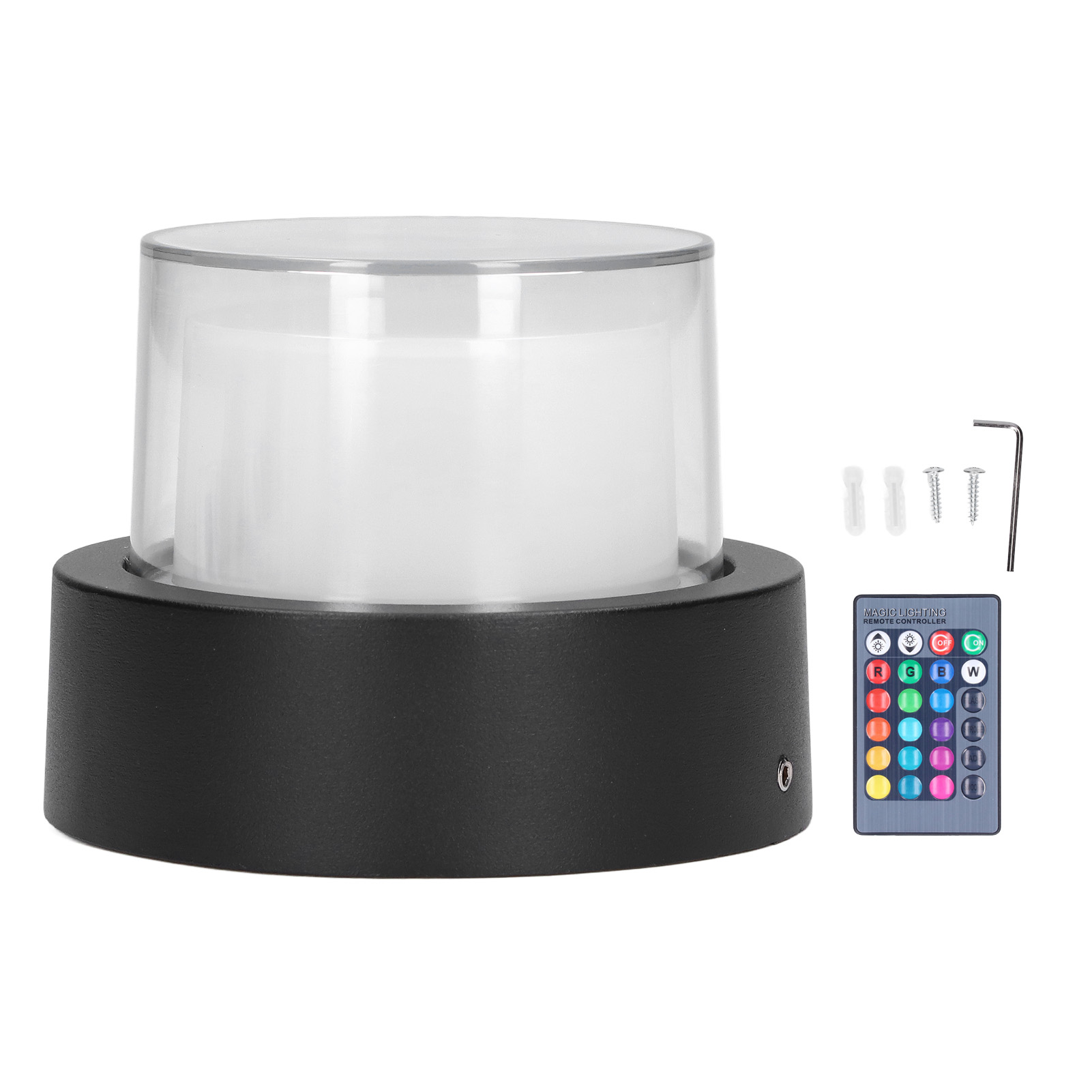 Runde Rgb 5w Ac85-265v Wasserdichte Led-acryl-wandleuchte Mit Fernbedienung Für Treppenhäuser Und Badezimmer