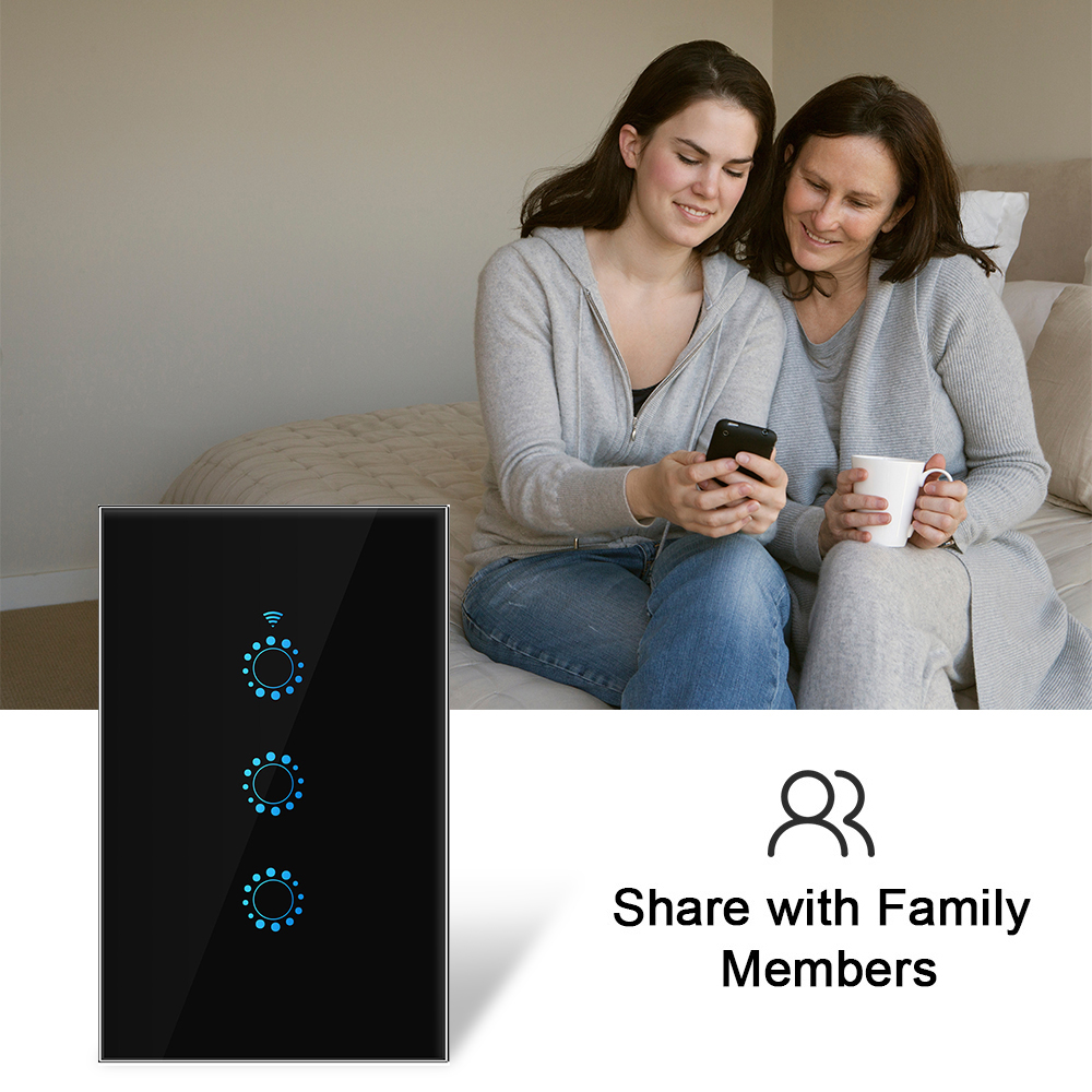 Intelligenter Wlan-schalter Mit Sprach-, Fernbedienungs- Und Touch-steuerung. Alexa-kompatibel. Mit Zeitplan-, Timer- Und Countdown-funktion. Benötigt Einen Neutralleiter. Kein Hub Erforderlich. 95–25