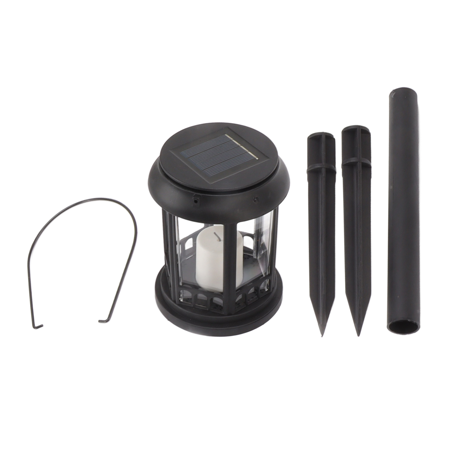 Set Mit 6 Wasserdichten Led-solar-gartenleuchten Aus Kunststoff Für Einfahrt, Garten, Terrasse Oder Hof.