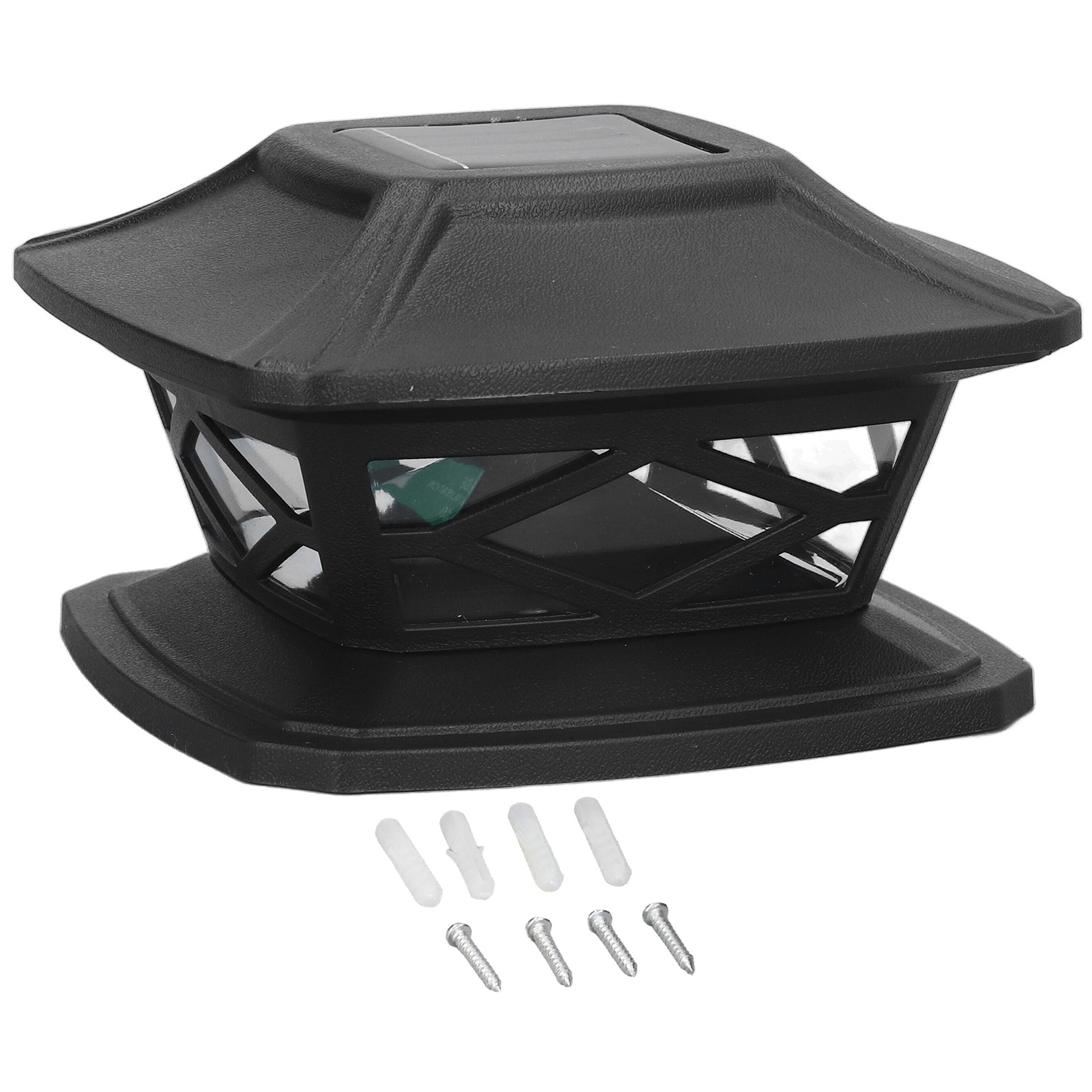 Set Mit 2 Led-solar-pfostenleuchten, Wiederaufladbare Zweifarbige Beleuchtung, Ip44 Wasserdicht, Polycarbonatgehäuse, Für Außenzäune.