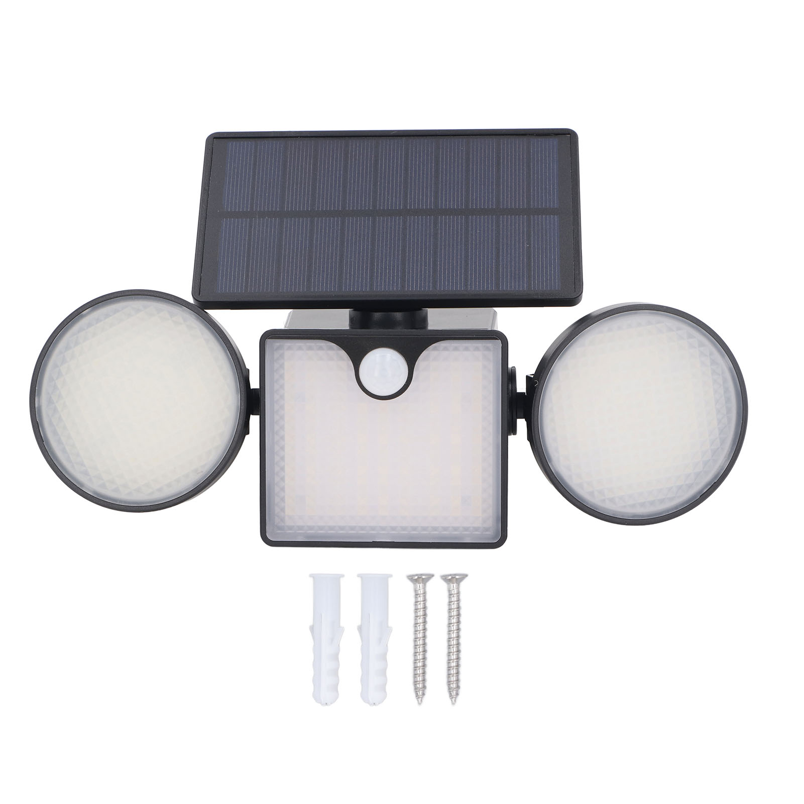 Solarbetriebene Bewegungsmelderleuchte, 3 Leuchtenköpfe, Wasserdicht (ip65), Leistungsstarke Led-wandleuchte Für Garten, Veranda Oder Hof
