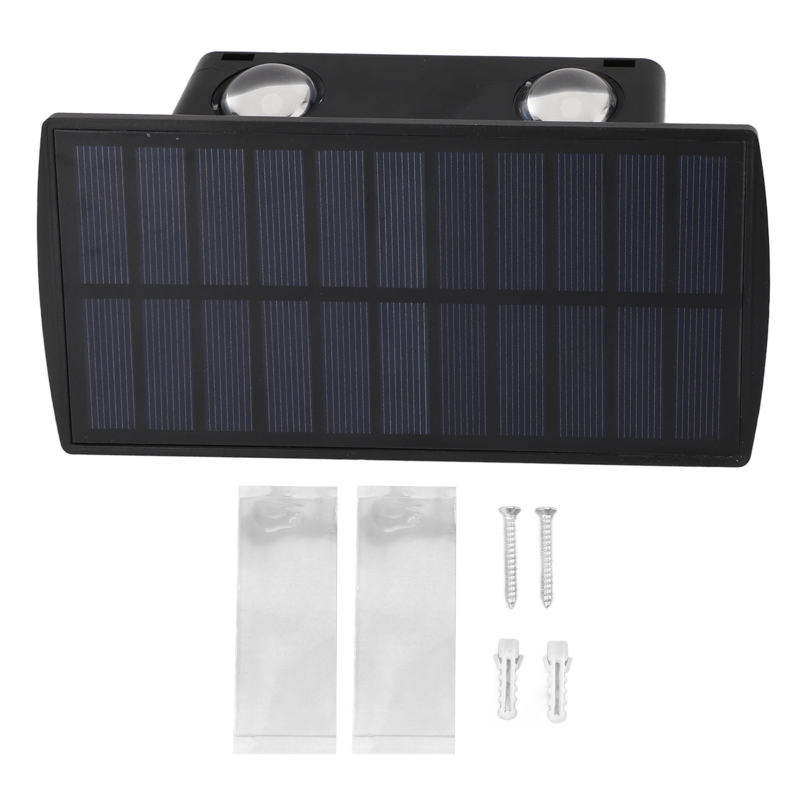 Ip65 Wasserdichte Solar-wandleuchten Für Den Außenbereich Mit Doppelkopf, Warmweißes Licht, Für Gartentreppen